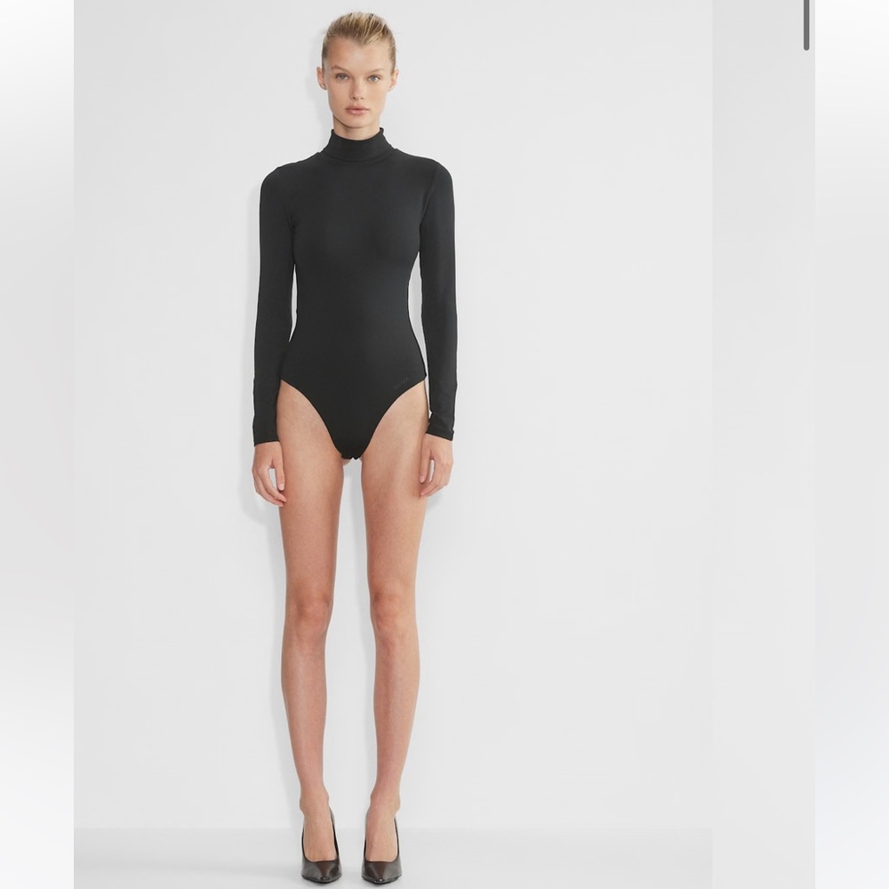 Contour Turtleneck Bodysuit Brown S